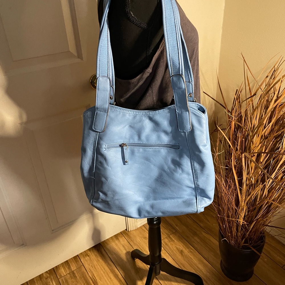 NWT women's Rossetti brand shoulder bag that is light blue in color - Picture 2 of 12